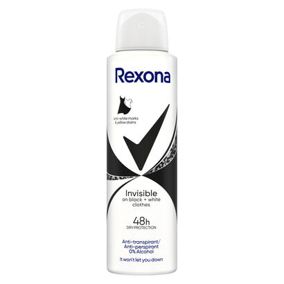 Deo Spray Invisible Black + White 48H - REXONA -  - Imagem