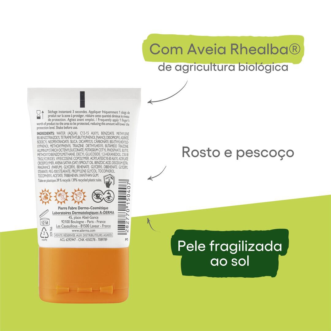 Protetor Solar Fluído Invisivel FPS50+ - A-DERMA -  - Imagem 5