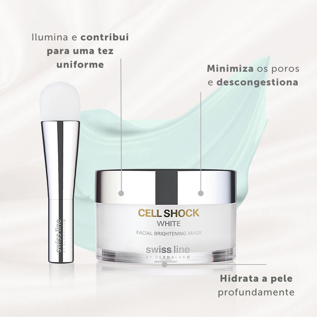 Cs White  Facial Brightening Mask - Swiss Line - Cell Shock White - Imagem 3