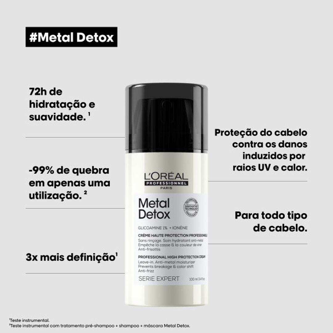 Creme Leave-in Metal Detox 100ML - L'OR&Eacute;AL PROFESSIONNEL - SERIE EXPERT - Imagem 11