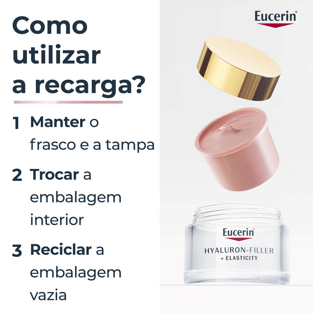 Hyaluron-Filler + Elasticity Creme de Dia Rose FPS 30 Recarga - EUCERIN -  - Imagem 2