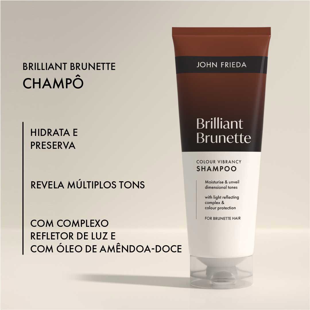 Champ&ocirc; Colour Vibrancy Brilliant Brunette - John Frieda - Brilliant Brunette - Imagem 5