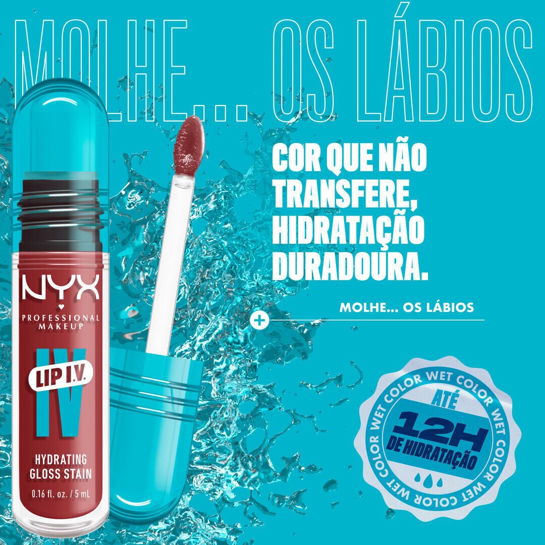 Lip I.V. - Lip Gloss Stain Hidratante - NYX Professional Makeup -  - Imagem 9