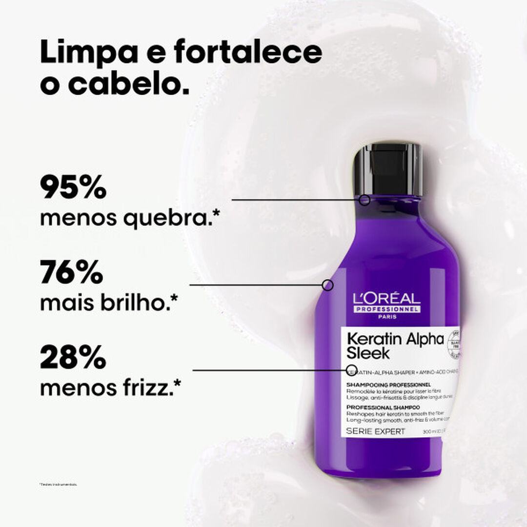 Champ&ocirc; Keratin Alpha Sleek - L'OR&Eacute;AL PROFESSIONNEL - SERIE EXPERT - Imagem 4