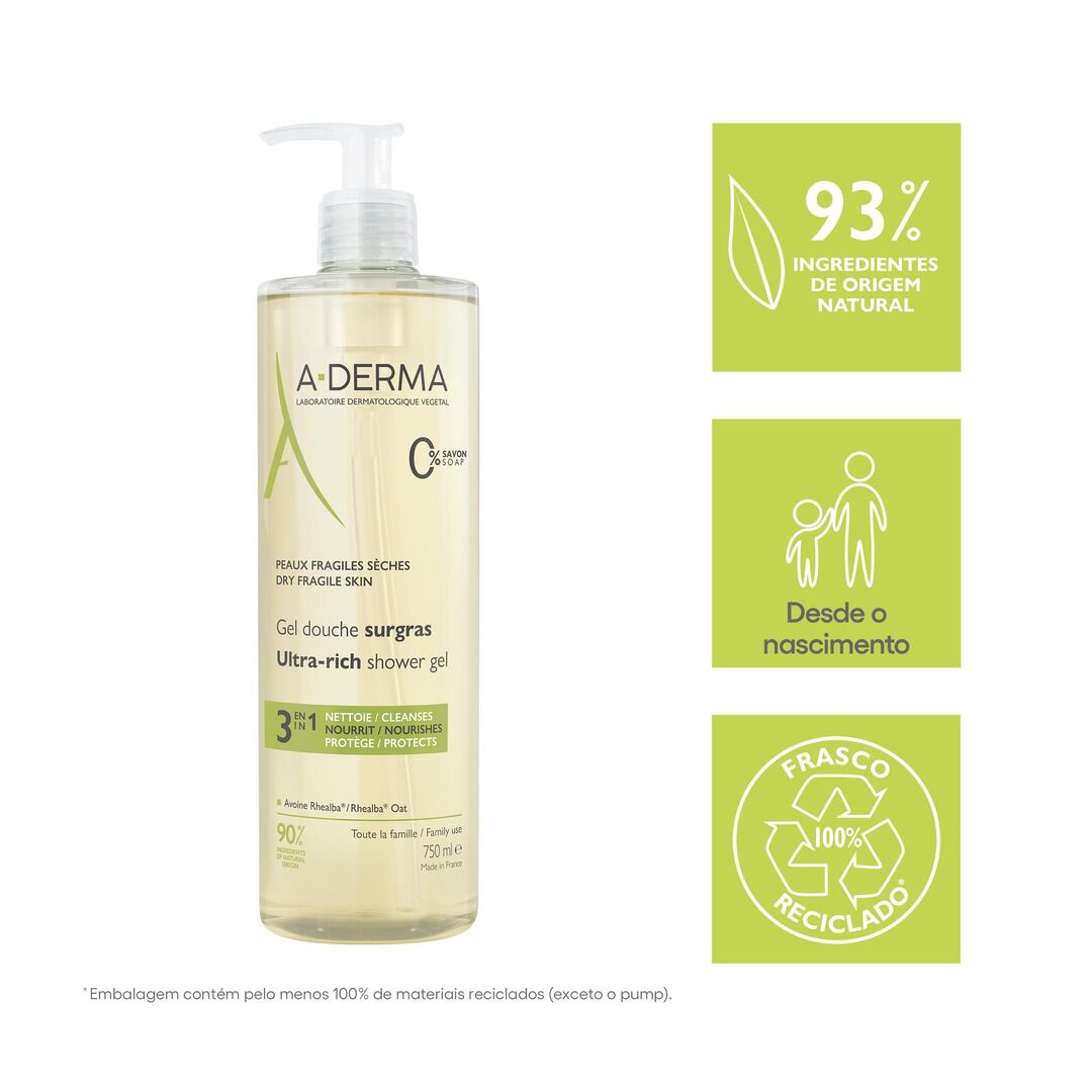 Gel Duche Ultra Rico - A-DERMA -  - Imagem 8