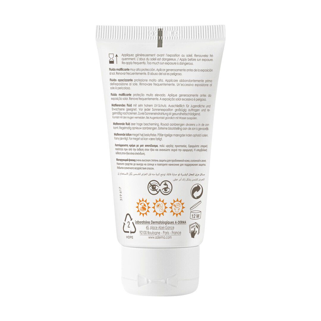 Fluído Solar Matificante FPS50+ - A-DERMA -  - Imagem 7