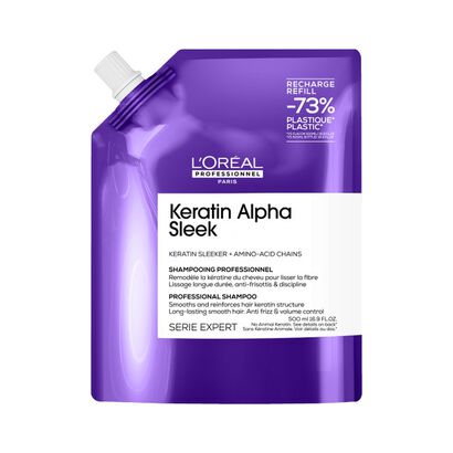 Keratin Alpha Smooth Shampoo - Recarga - L'OR&Eacute;AL PROFESSIONNEL - SERIE EXPERT - Imagem