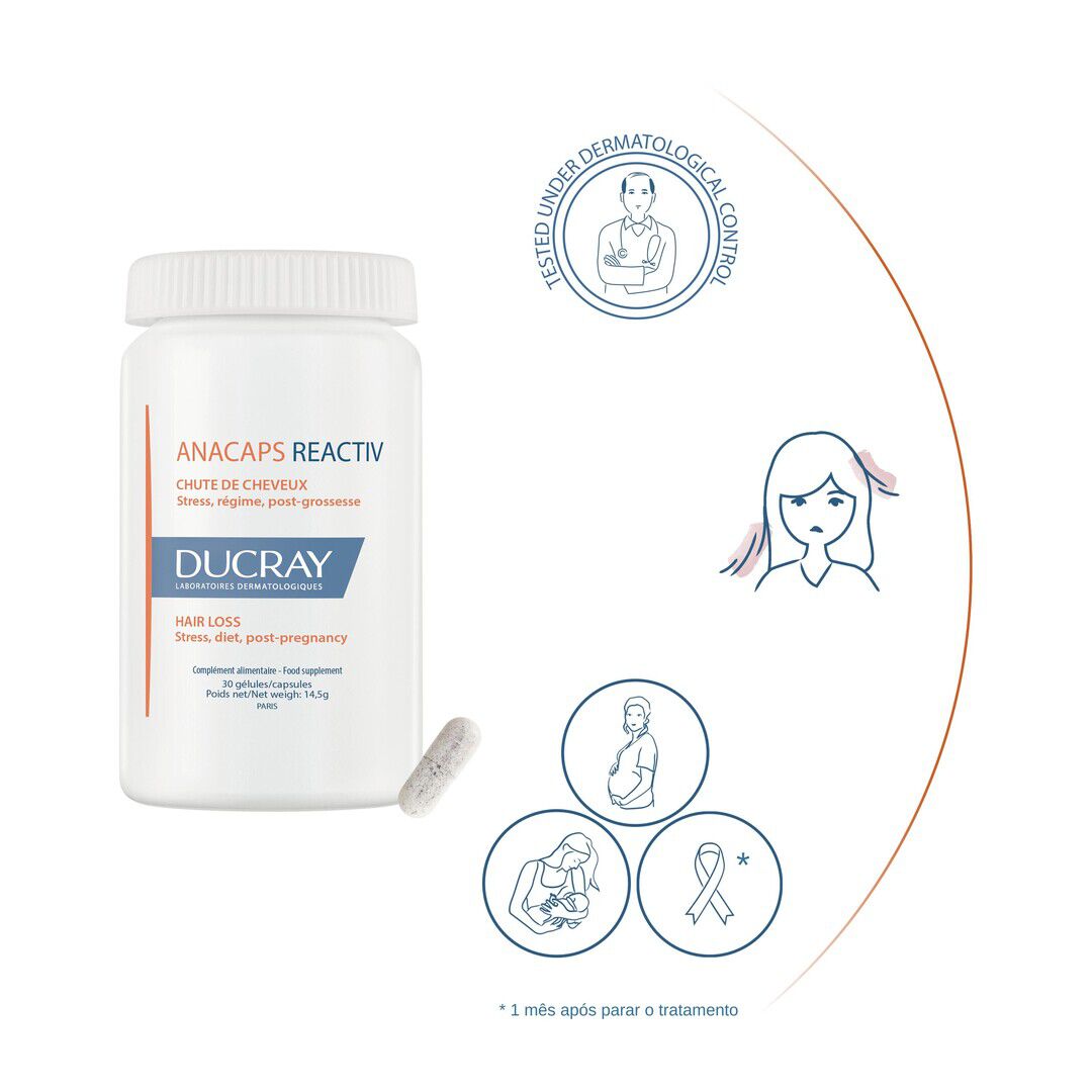 Anacaps Reactiv Gel (30 Caps) - DUCRAY -  - Imagem 7