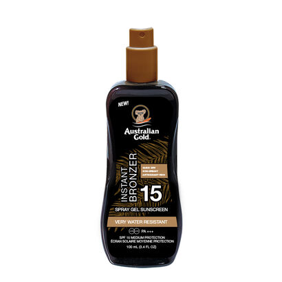 Instant Bronzer Spray Gel Sunscreen SPF 15 - AUSTRALIAN GOLD -  - Imagem