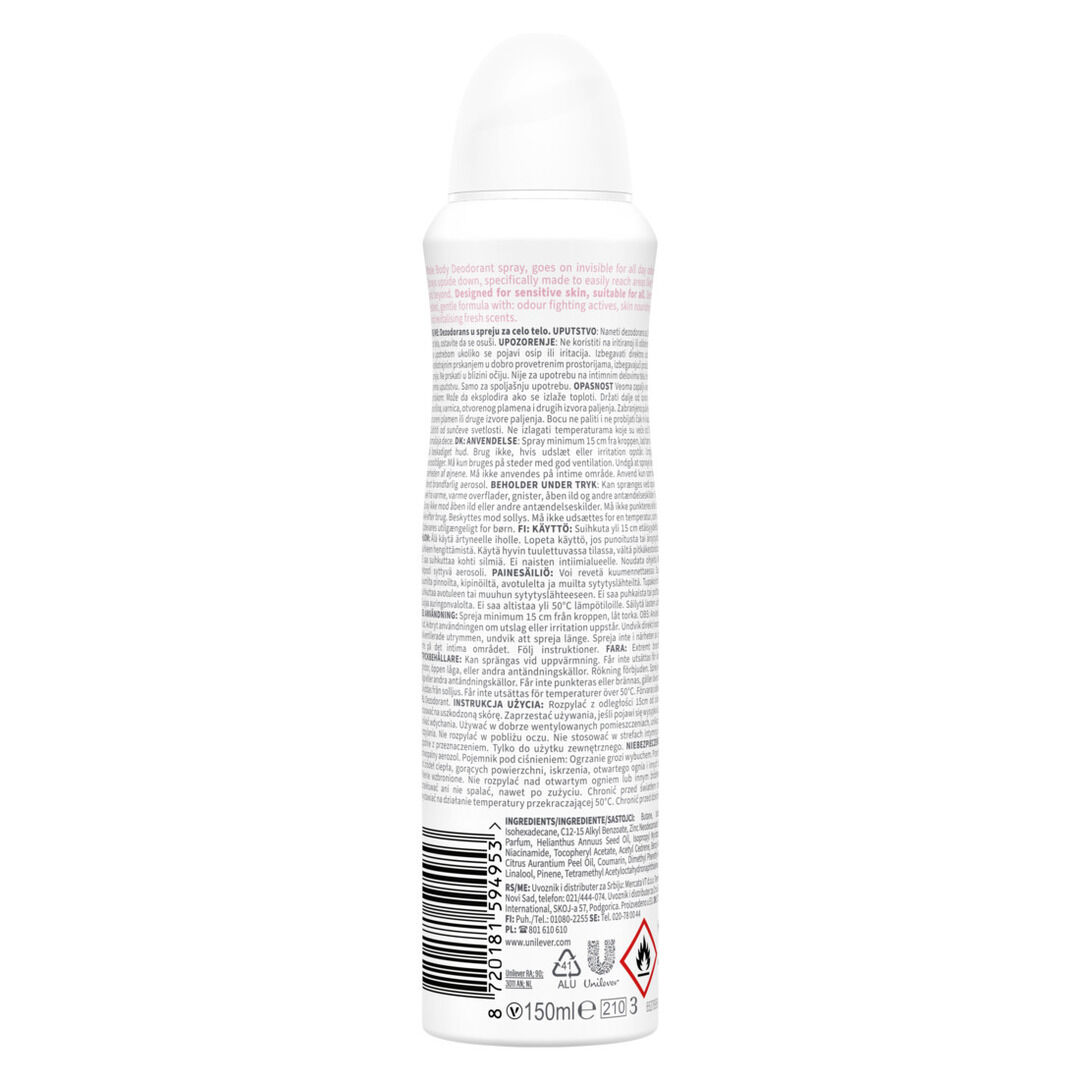 Desodorizante Spray Todo o Corpo Raspberry Rose - DOVE -  - Imagem 3