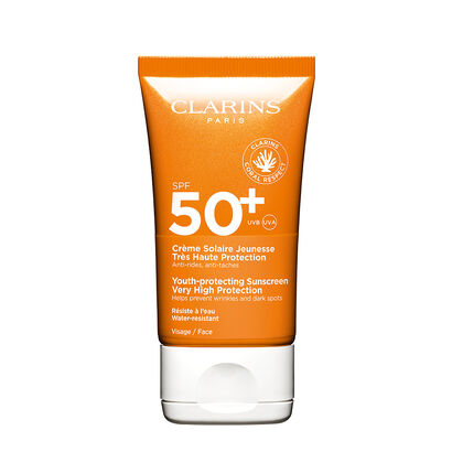 Crème Solaire Jeunesse Très Haute Protection UVB UVA 50+ - CLARINS - CLARINS SOLARES - Imagem