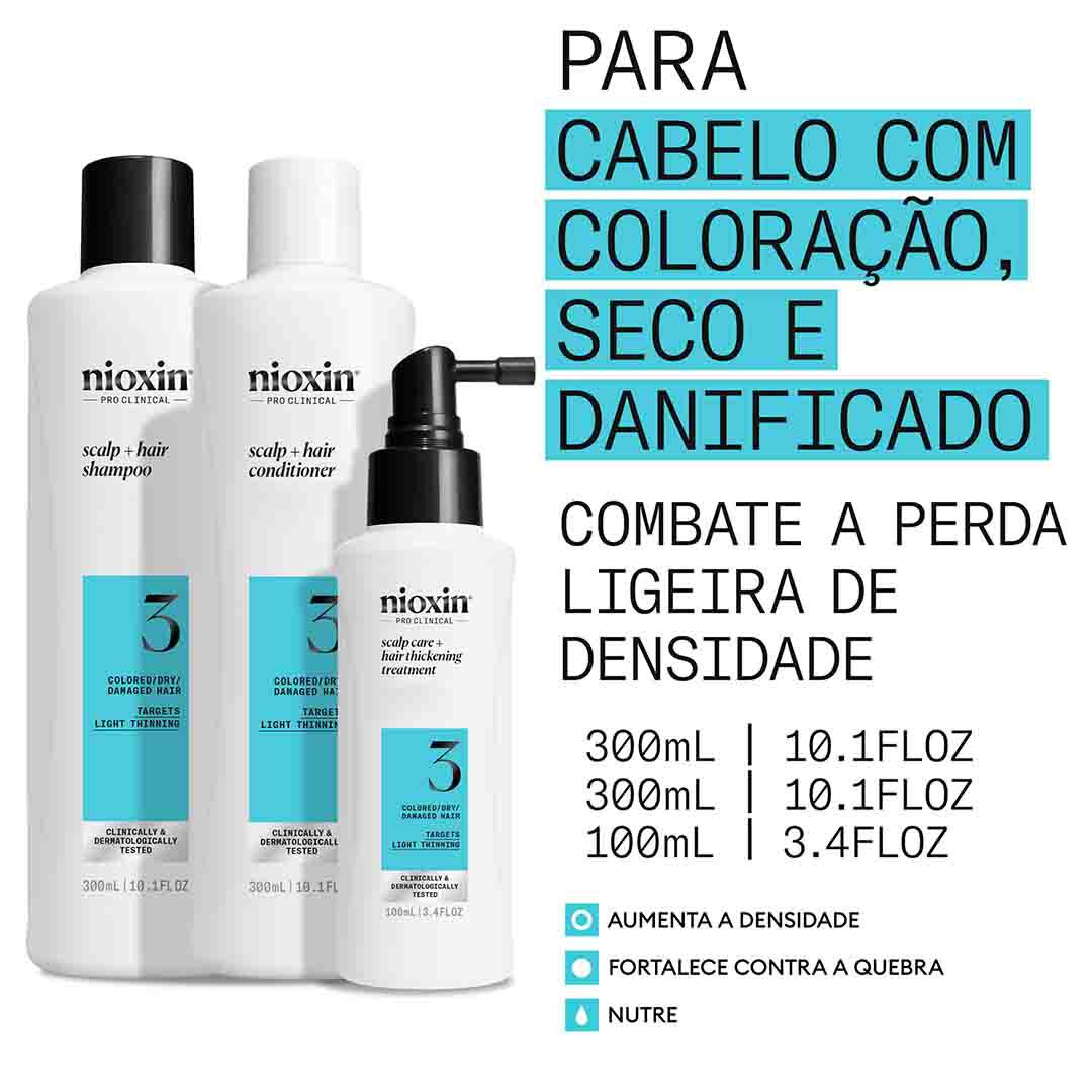 Kit Tratamento Cabelos Pintados - Nioxin - Sistema 3 - Imagem 8