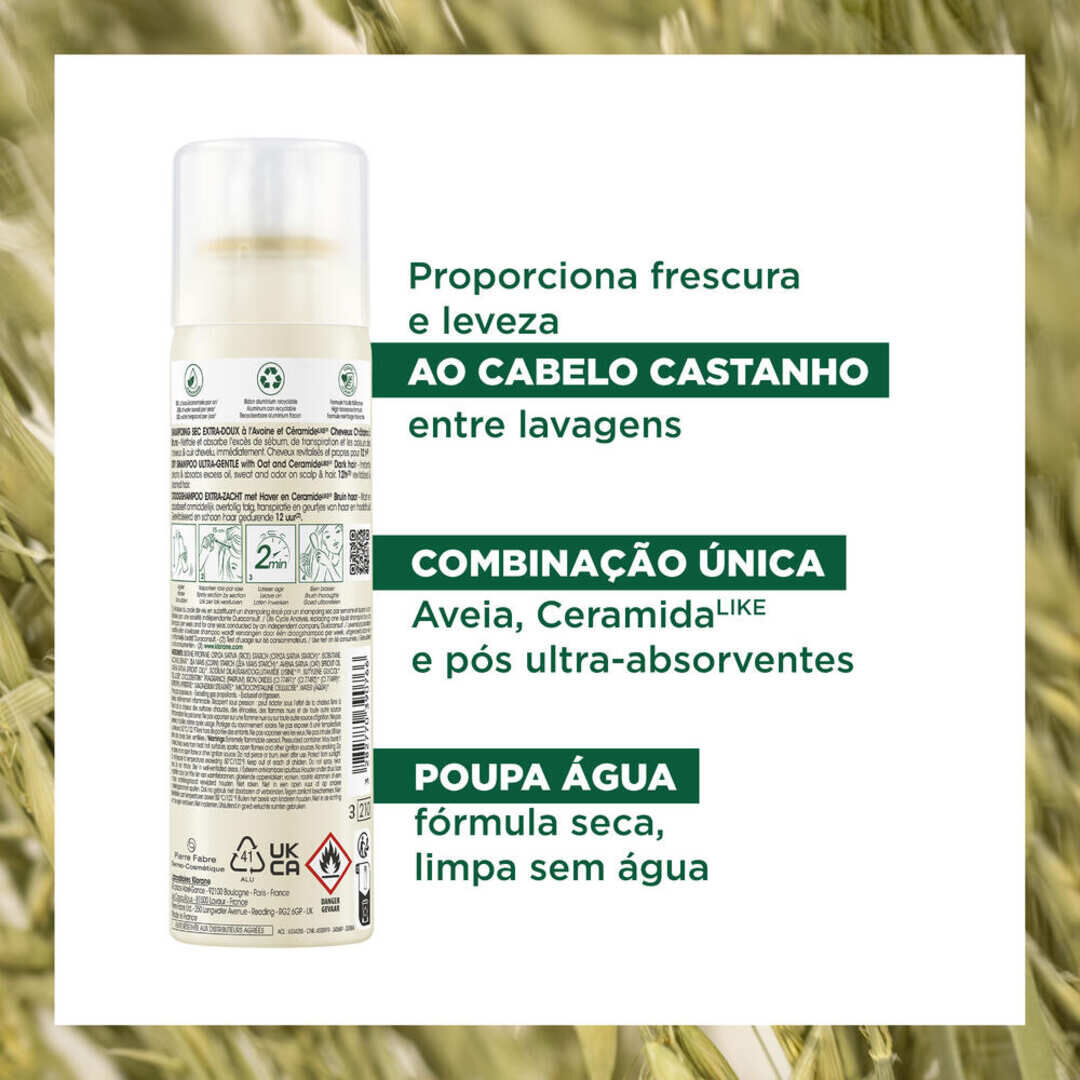 Champô Seco Aveia e Ceramidas (Cabelo Castanho) - KLORANE -  - Imagem 6