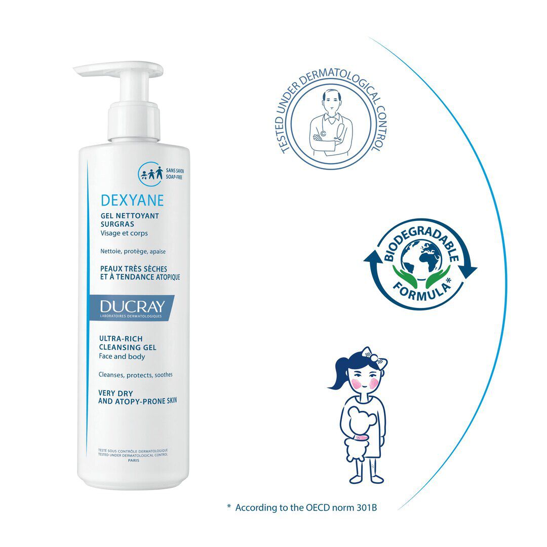Ducray Dexyane Gel Limpeza 400ML - DUCRAY -  - Imagem 2