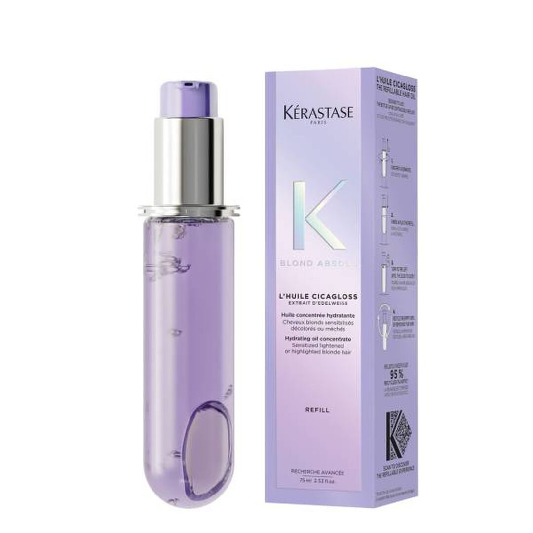 RECARGA DE ÓLEO CAPILAR L'HUILE CICAGLOSS, PARA CABELO LOURO SENSIBILIZADO, ACLARADO OU COM MADEIXAS - KERASTASE - Blond Absolu - Imagem 6