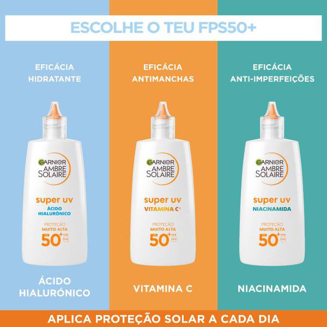 Super UV Vitamina C - Creme Flu&iacute;do FPS50+ - GARNIER AMBRE SOLAIRE - AMBRE SOLAIRE - Imagem 4