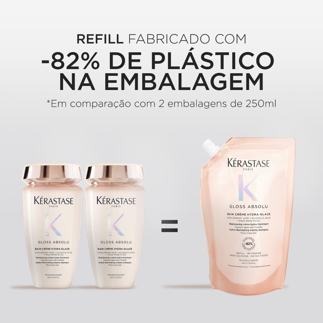 Recarga Bain Cr&egrave;me Hydra-Glaze Champ&ocirc; - KERASTASE - Gloss Absolu - Imagem 5