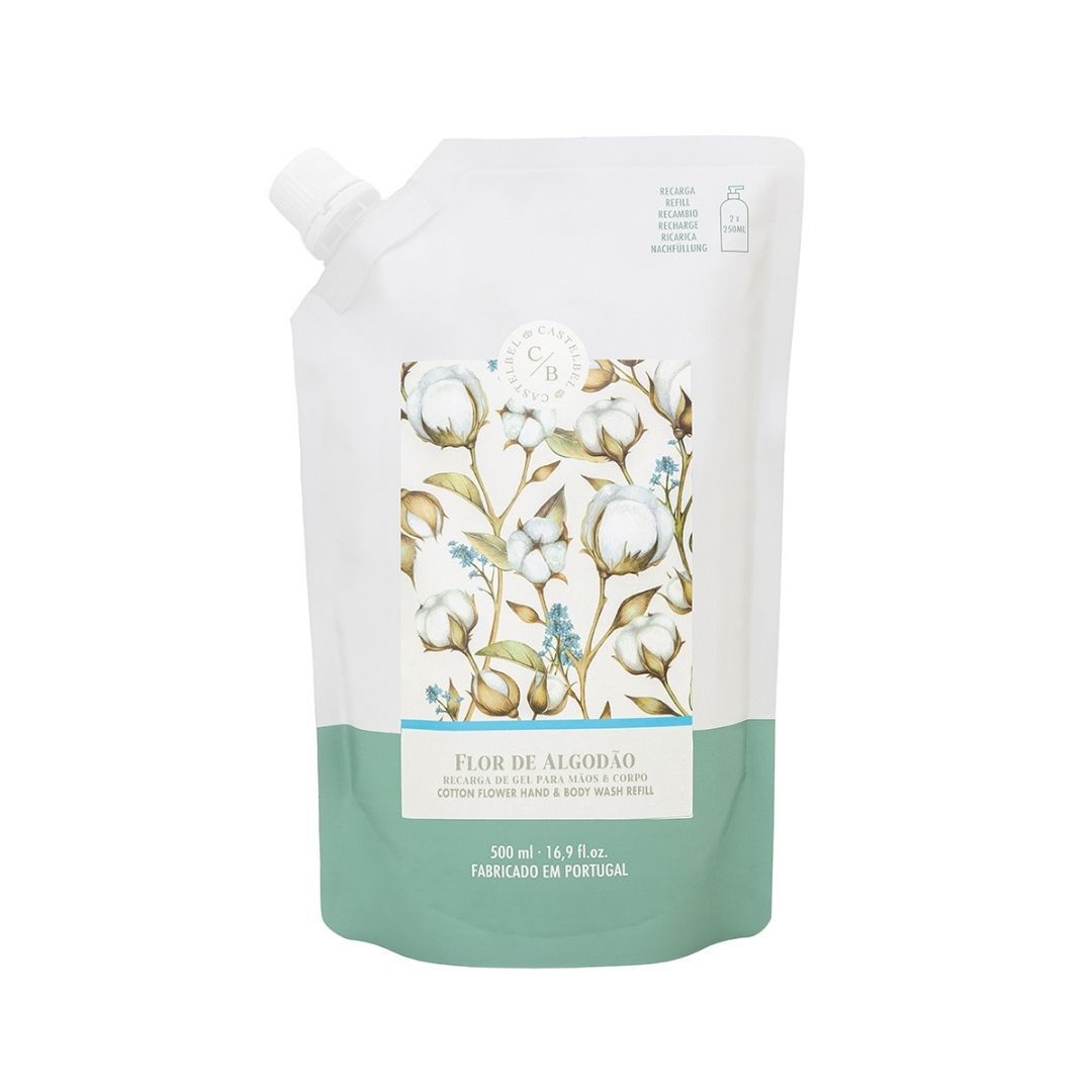 Recarga Gel para M&atilde;os e Corpo - Castelbel - FLOR DE ALGOD&Atilde;O - Imagem 1