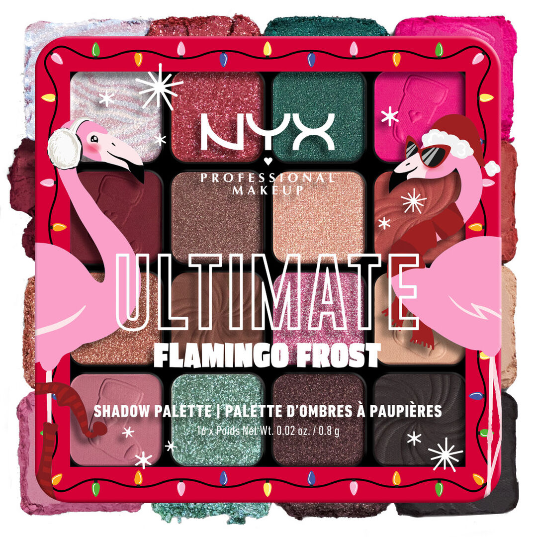 Paleta de 16 sombras Flamingo Frost - NYX Professional Makeup - Christmas - Imagem 4