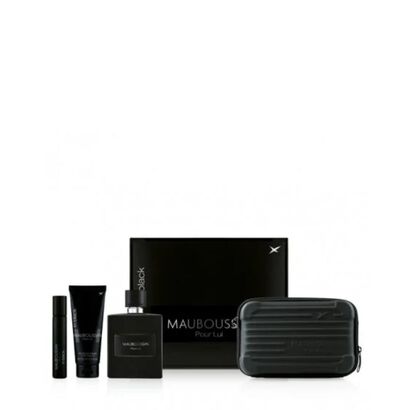 POUR LUI IN BLACK PRESTIGE SET( EDP 100 ml + 75 ml SG + 20 ml EDP + Pouch) - Mauboussin - MAUBOUSSIN POUR LUI - Imagem