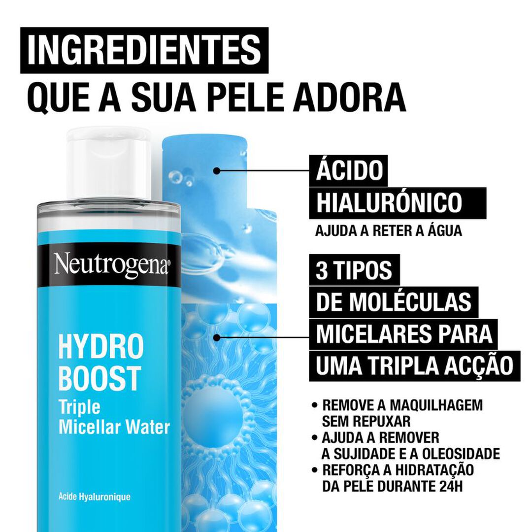 HYDRO BOOST Limpeza Boost Limpeza &Aacute;gua Micelar Tripla - NEUTROGENA -  - Imagem 4