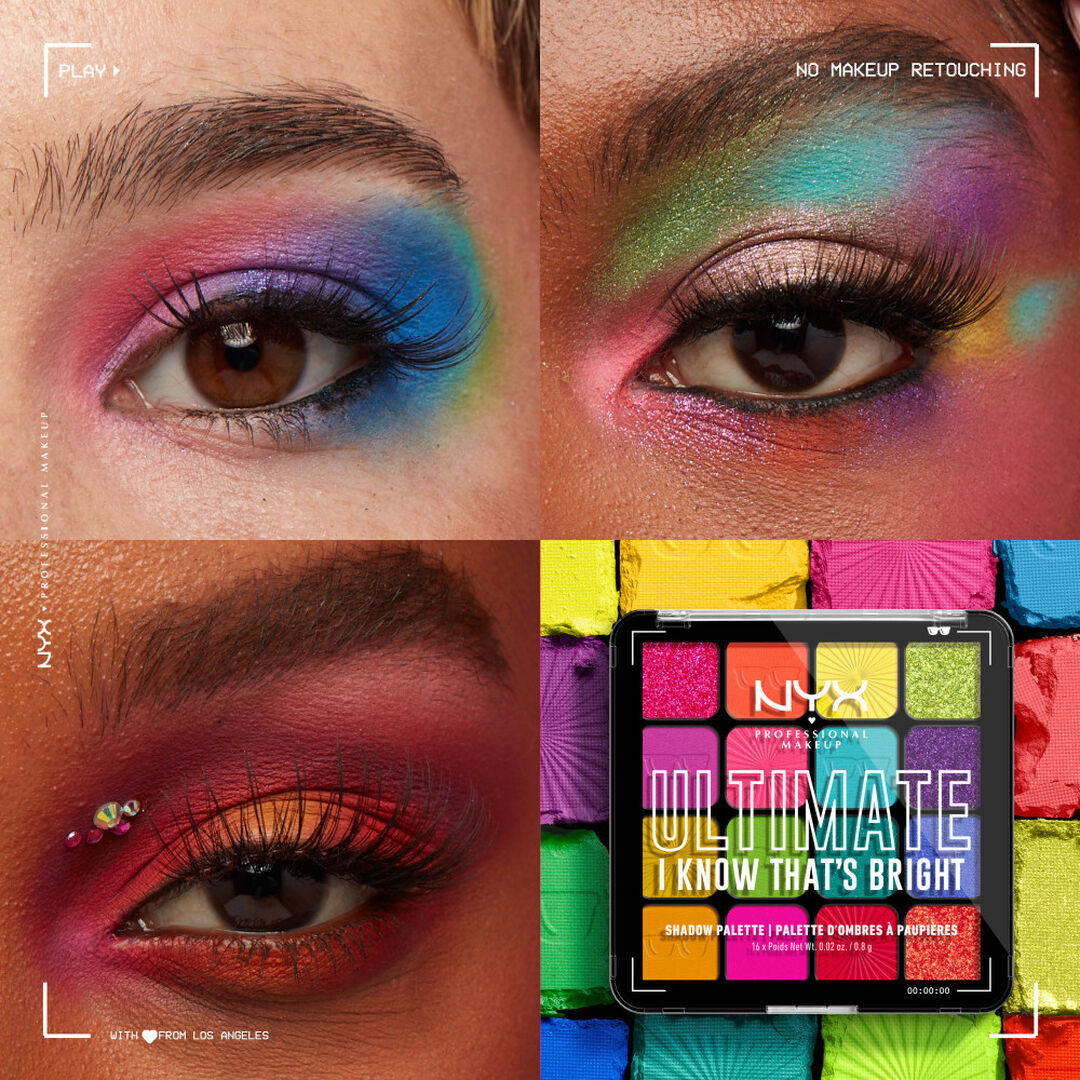 Eye Shadow Palette - I Know That's Bright - NYX Professional Makeup - Ultimate Shadow - Imagem 5