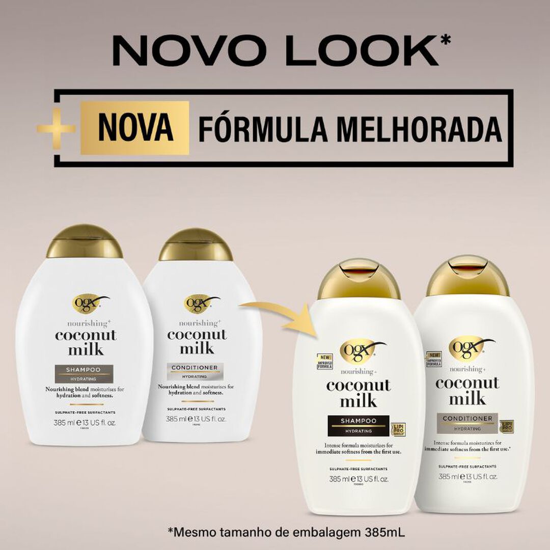 Champ&ocirc; hidratante com Leite de Coco e &Oacute;leo de Coco - OGX - Coconut Milk - Imagem 5