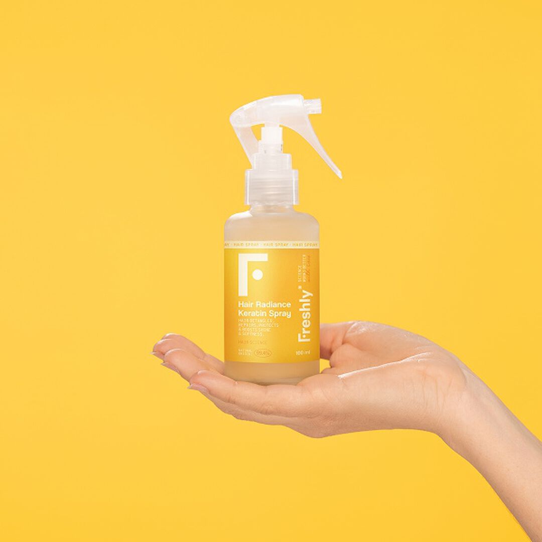Protetor T&eacute;rmico e Desembara&ccedil;ador -  Hair Radiance Keratin Spray - FRESHLY -  - Imagem 5
