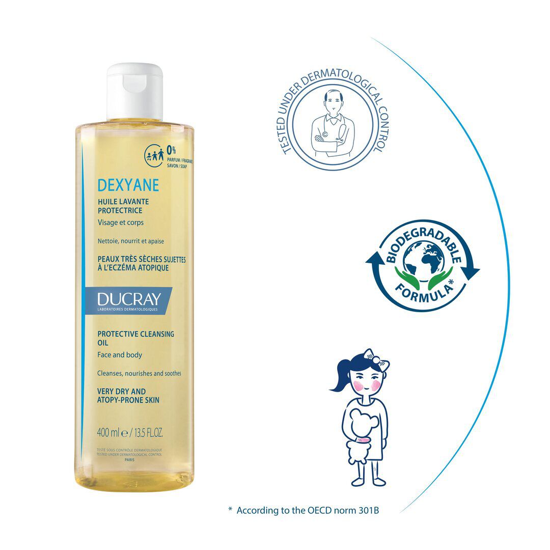 Ducray Dexyane &Oacute;leo Limpeza 400ML - DUCRAY -  - Imagem 3