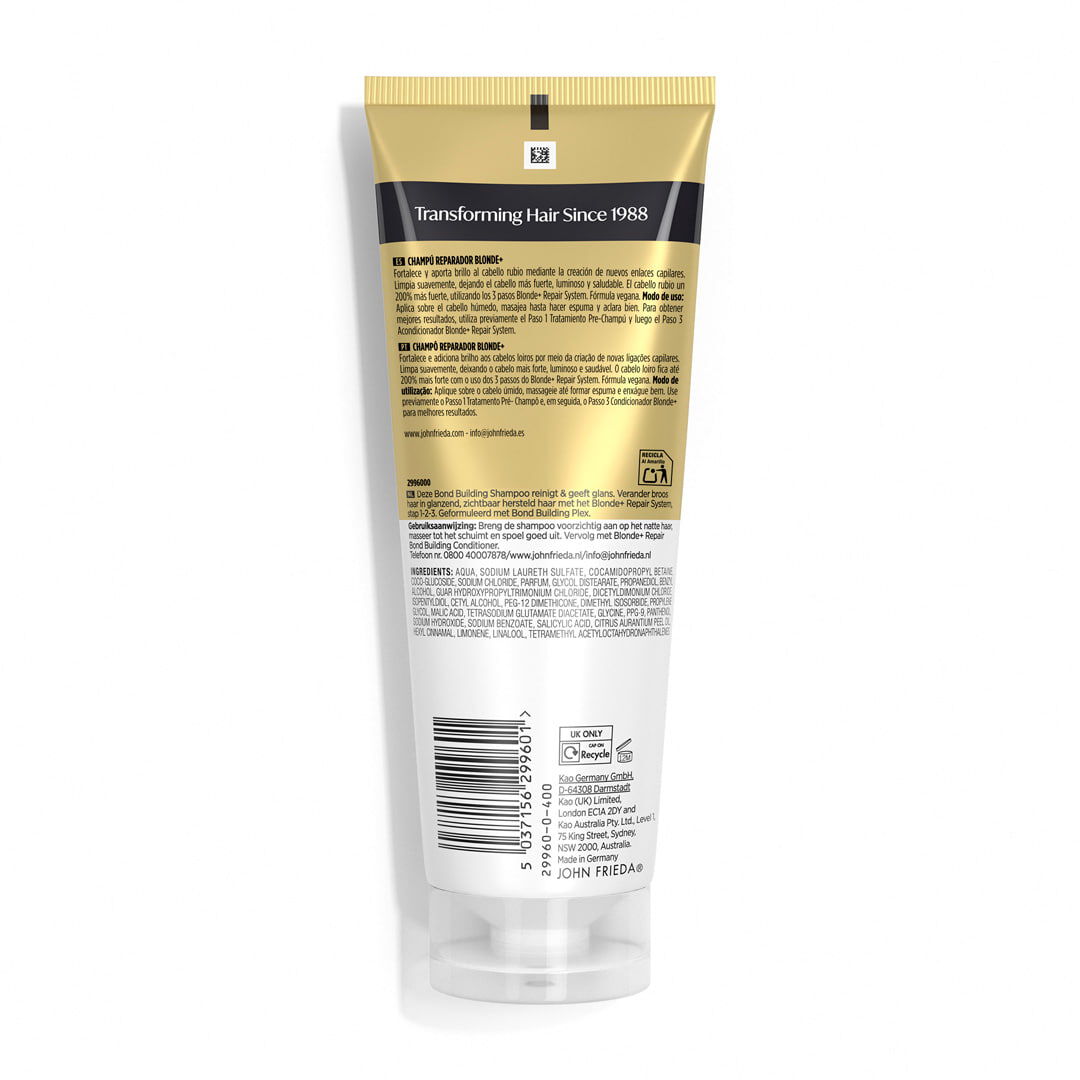 Champ&ocirc; Reparador Bonde+ Repair System - John Frieda - Blonde + - Imagem 2