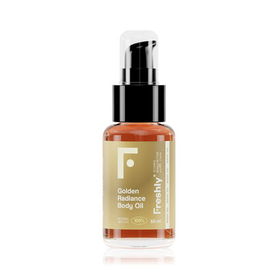 Óleo Corporal Para Estrias e Cicatrizes - Golden Radiance Body Oil - FRESHLY -  - Imagem
