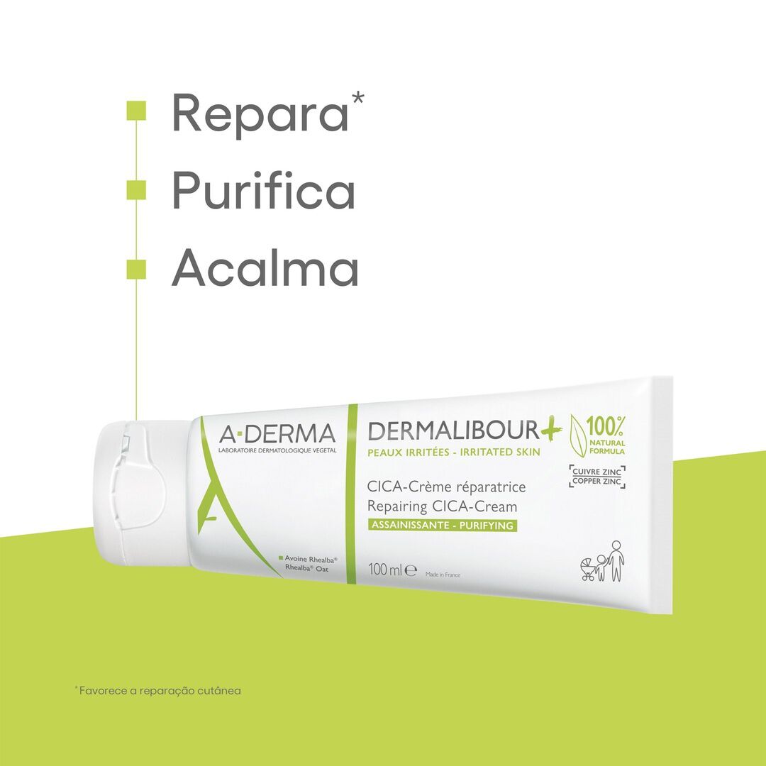 Dermalibour + - Creme reparador purificante CICA - A-DERMA -  - Imagem 3