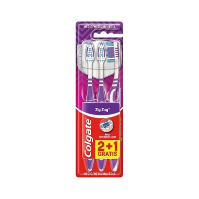 Escova Zig Zag M&eacute;dia - COLGATE -  - Imagem