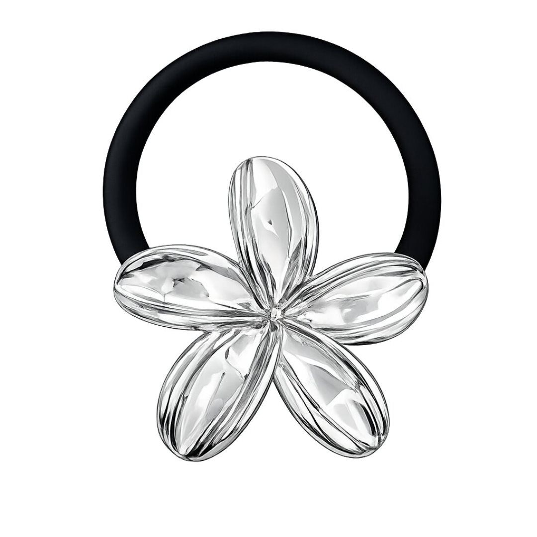 El&aacute;stico com flor met&aacute;lica - CGT - ELASTICOS - Imagem 1