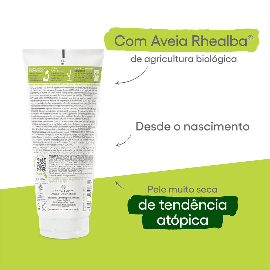 Exomega Control - Bálsamo Emoliente Antiprurido - A-DERMA -  - Imagem 4