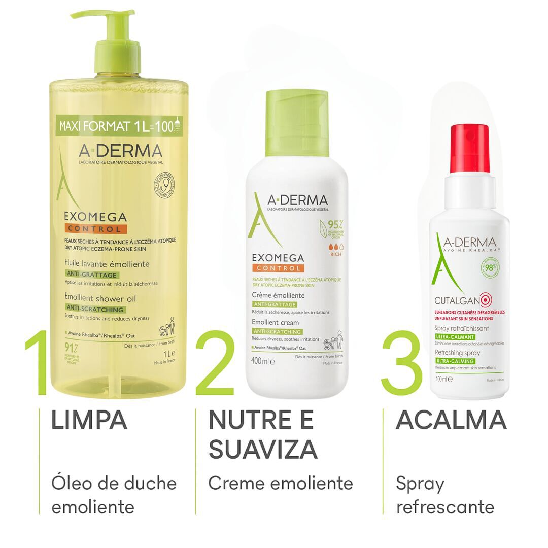 Exomega Control &Oacute;leo Duche pele Seca e At&oacute;pica Recarga - A-DERMA -  - Imagem 7