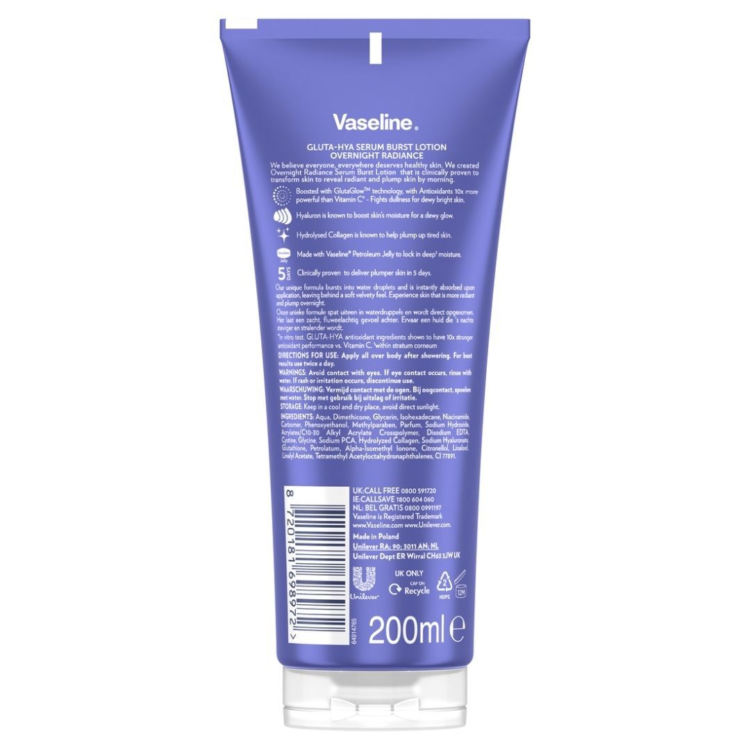 S&eacute;rum Corporal Gluta-Hya Overnight Radiance - VASELINE -  - Imagem 2