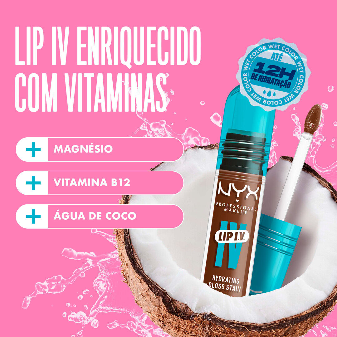 Lip I.V. - Lip Gloss Stain Hidratante - NYX Professional Makeup -  - Imagem 5