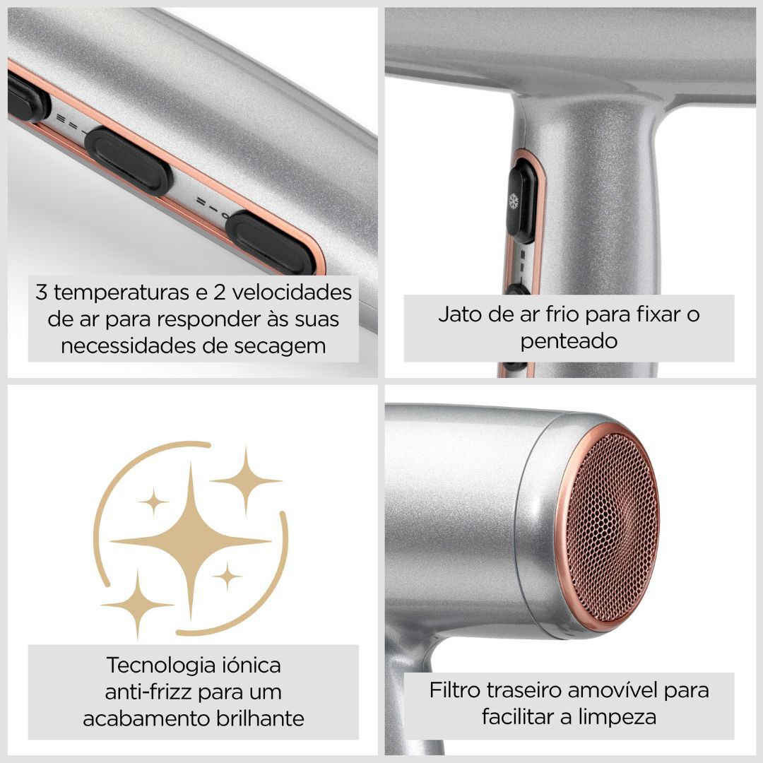 Secador Cosmos I&oacute;nico 2100W - BABYLISS - BABYLISS ACESSORIOS - Imagem 4