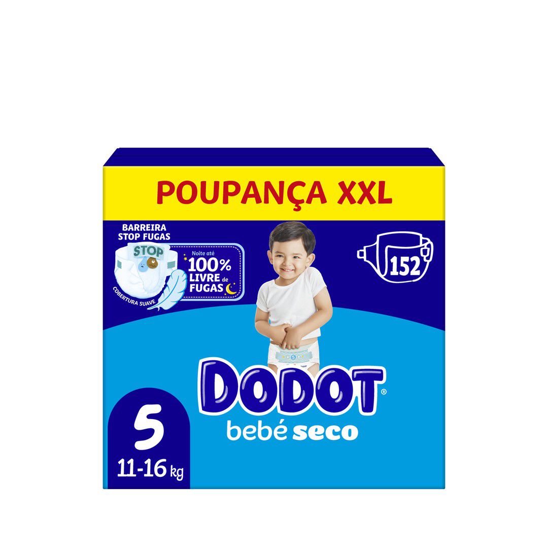 Fraldas Beb&eacute; Seco Tamanho 5 (11kg-16kg) - DODOT -  - Imagem 1