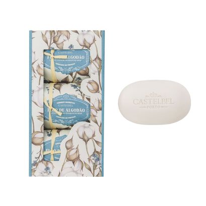 Conjunto de Sabonetes 3x150g - Castelbel - FLOR DE ALGOD&Atilde;O - Imagem
