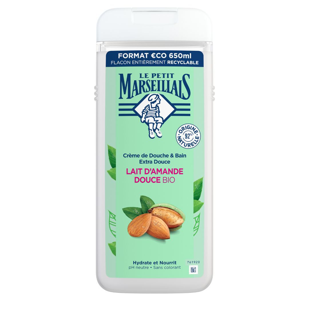 Gel Duche Leite Amêndoas Doces BIO - Les Petit Marseillais -  - Imagem 1