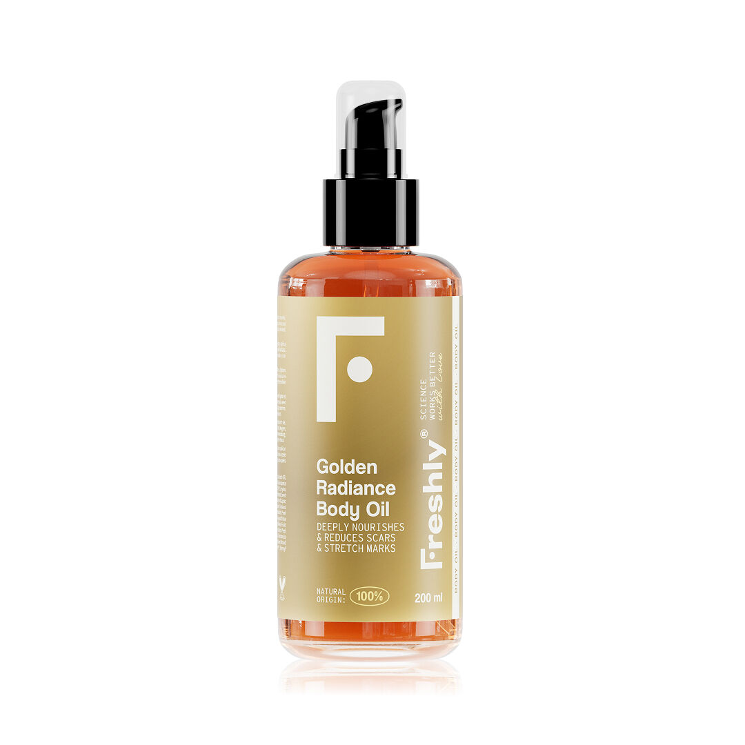 &Oacute;leo Corporal Para Estrias e Cicatrizes - Golden Radiance Body Oil - FRESHLY -  - Imagem 1