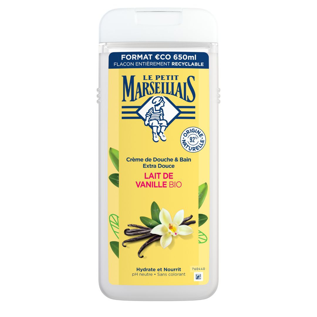 Gel Duche Leite de Baunilha BIO - Les Petit Marseillais -  - Imagem 1