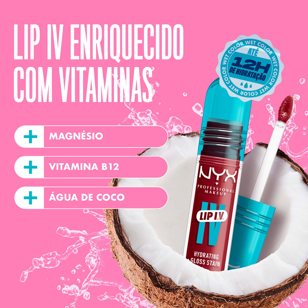 Lip I.V. - Lip Gloss Stain Hidratante - NYX Professional Makeup -  - Imagem 5