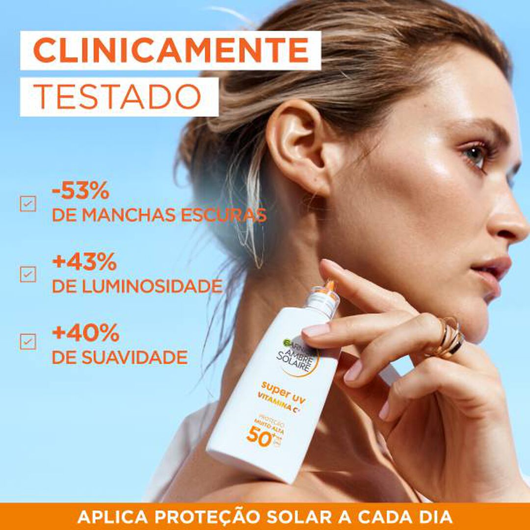 Super UV Vitamina C - Creme Flu&iacute;do FPS50+ - GARNIER AMBRE SOLAIRE - AMBRE SOLAIRE - Imagem 6