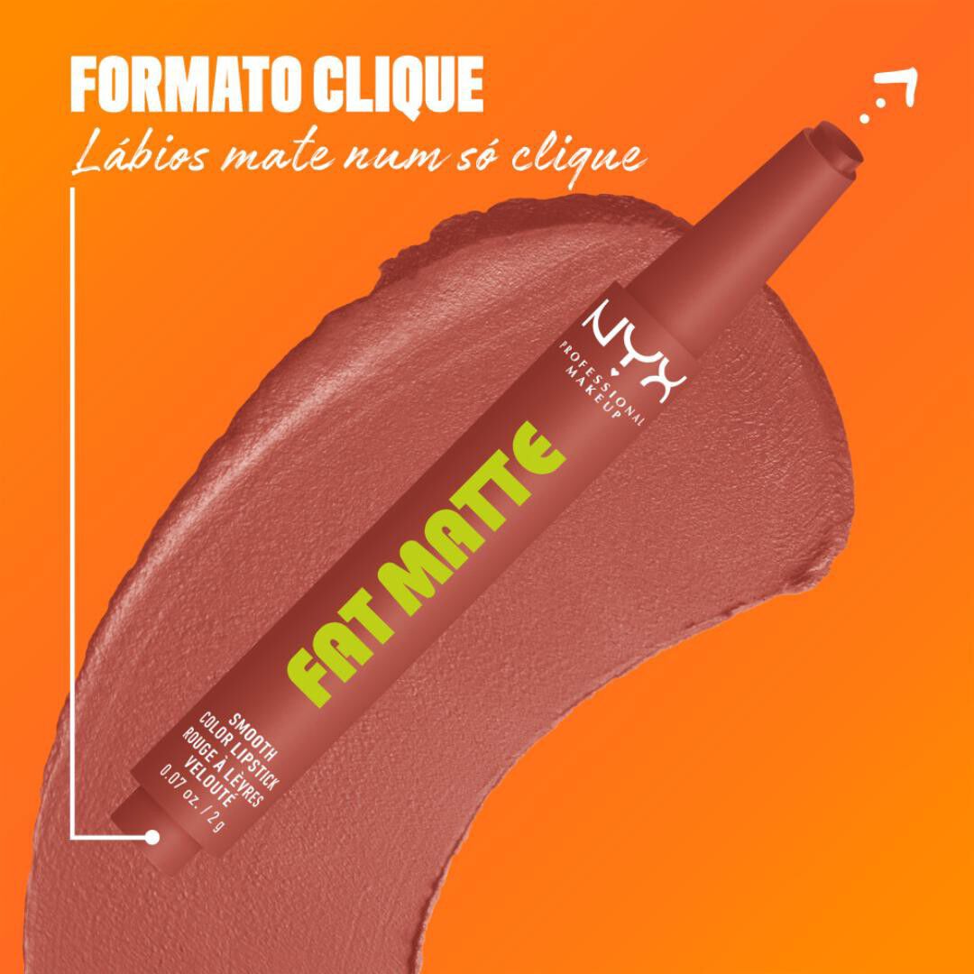 Fat Matte Smooth Color Lipstick - NYX Professional Makeup -  - Imagem 2