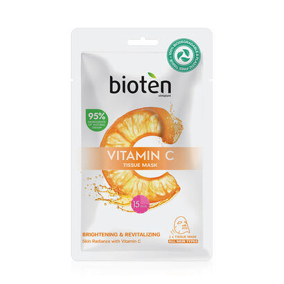 Máscara rosto tecido Vitamin C - BIOTEN -  - Imagem