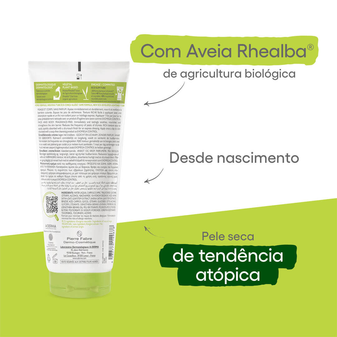 Exomega Control - Creme Emoliente Antiprurido - A-DERMA -  - Imagem 7