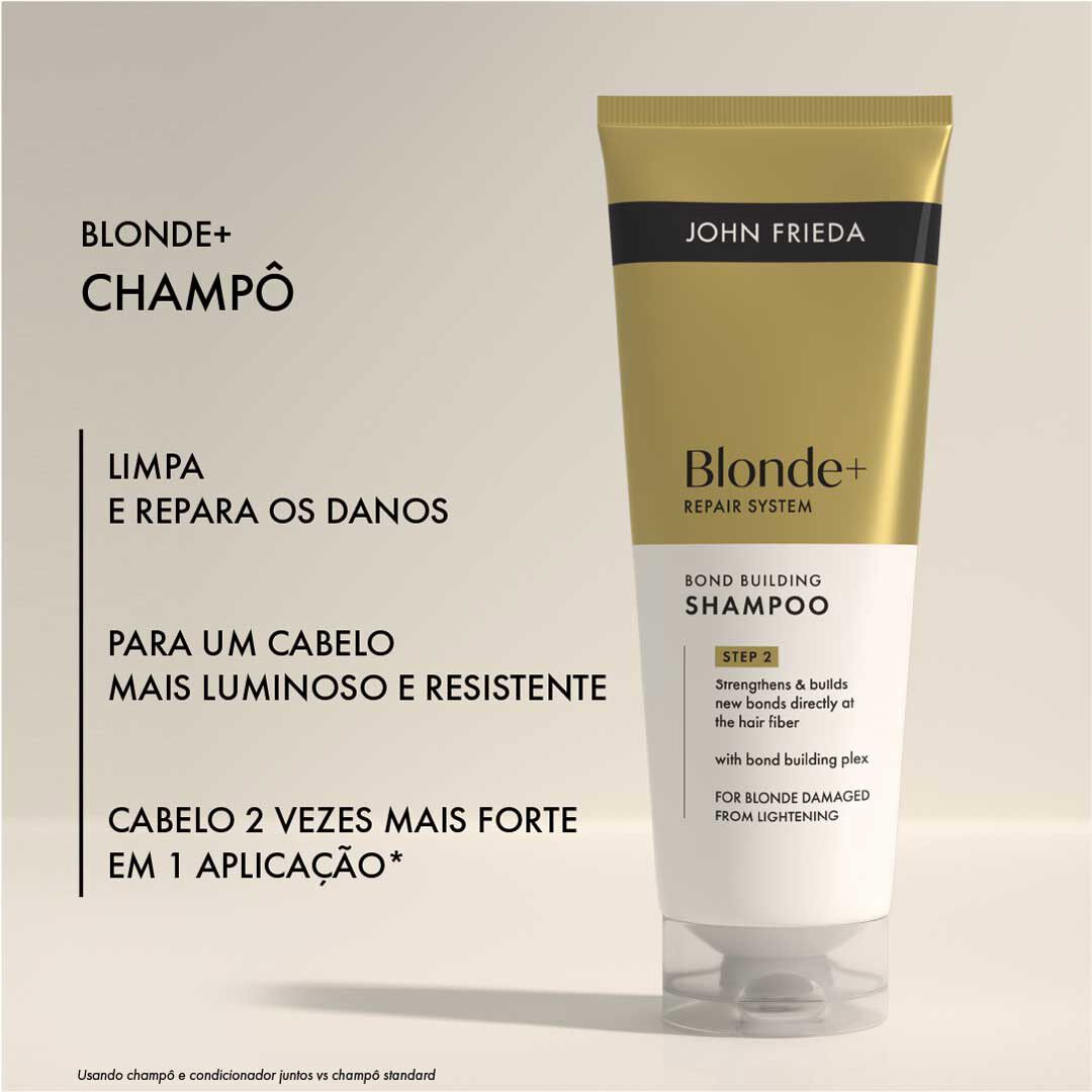 Champ&ocirc; Reparador Bonde+ Repair System - John Frieda - Blonde + - Imagem 2